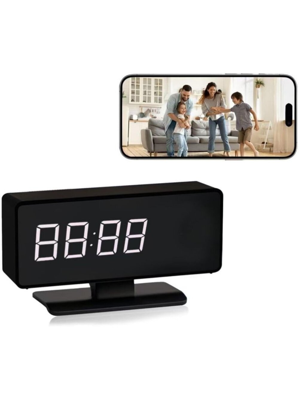 4K Hidden Camera Clock - WiFi Nanny Cam with Night Vision, Motion Detection